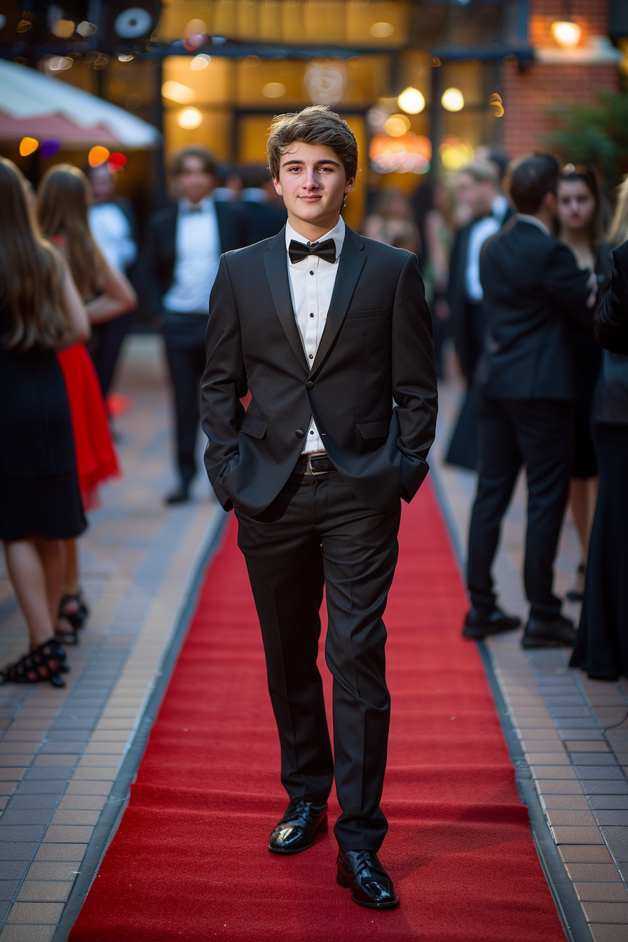Red carpet prom photography