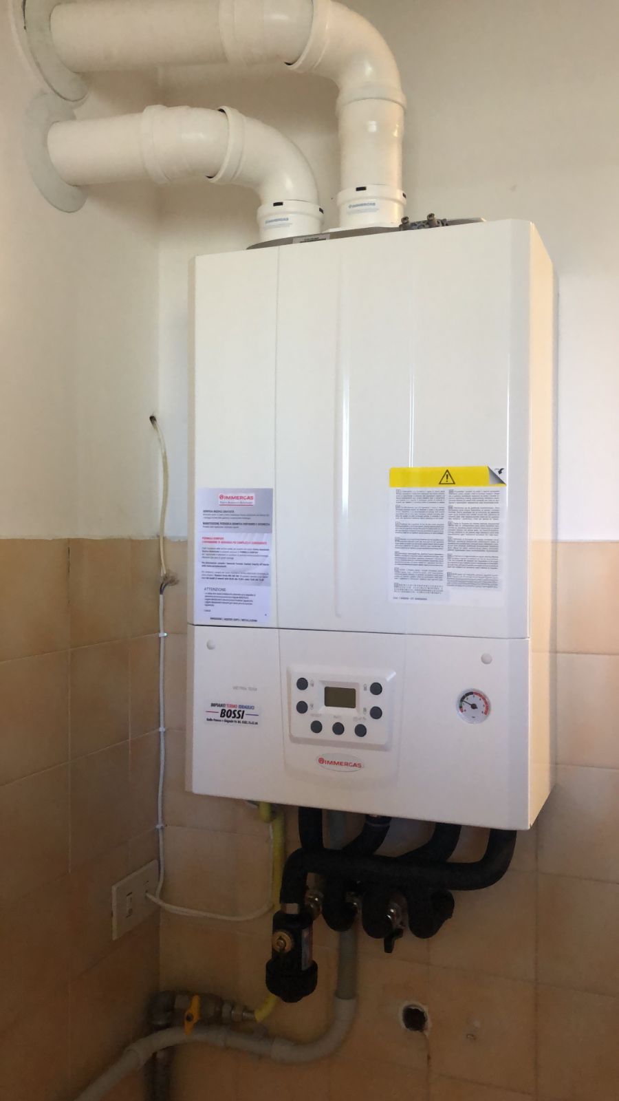 caldaia dopo l'installazione dei tecnici