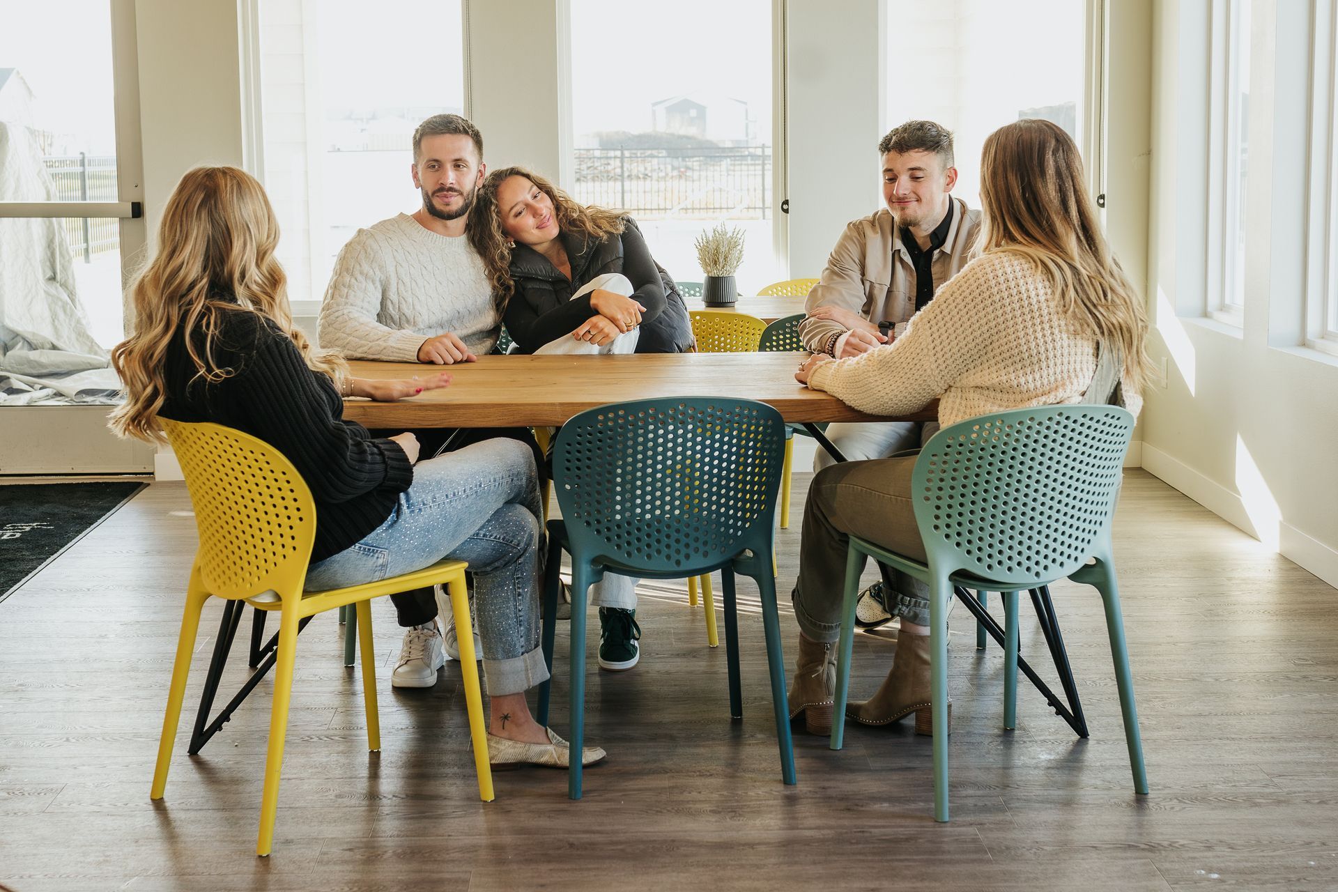 Group of friends at clubhouse