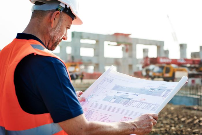 Construction Worker Planning Contractor Developer Concept
