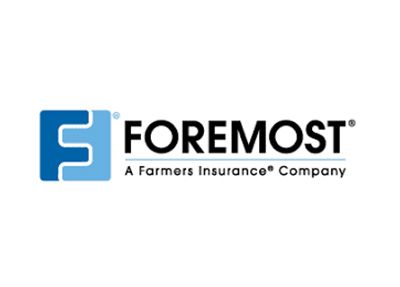 Foremost Insurance logo: blue square with 