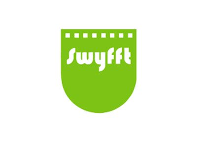 Green logo for Swyfft, featuring white text within a shield shape.