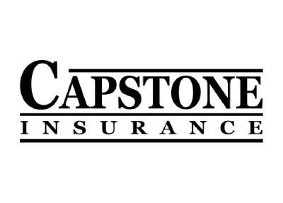 Capstone Insurance logo: black text on a white background. 