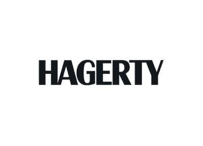 Hagerty logo in black, centered on a white background.