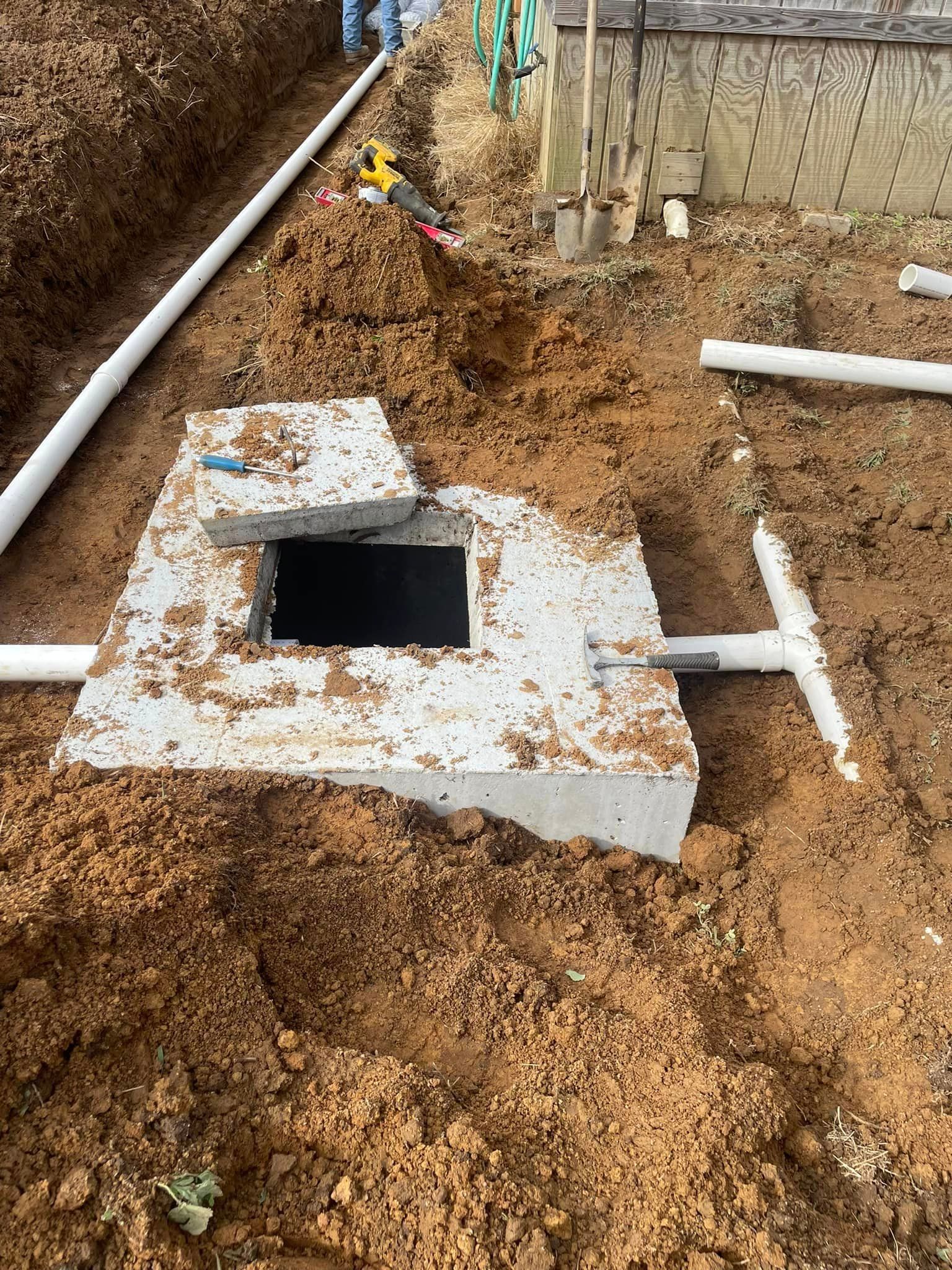 Open Septic Tank — Battleboro, NC — Tst Septic Cleaning Services