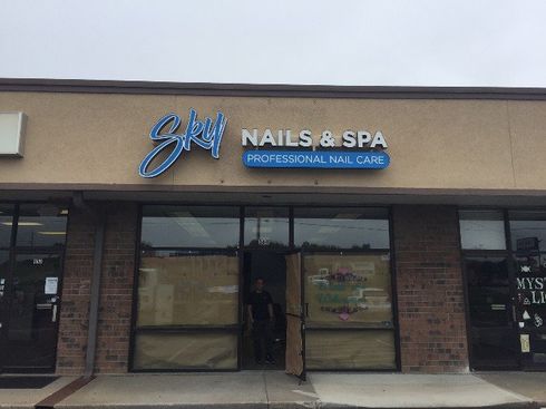 Sky Nails & Spa Letters
