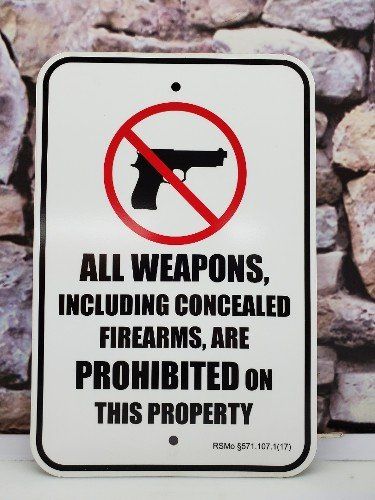 All Weapons Prohibited Decal