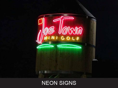 Joe Town Mini Golf Neon Sign