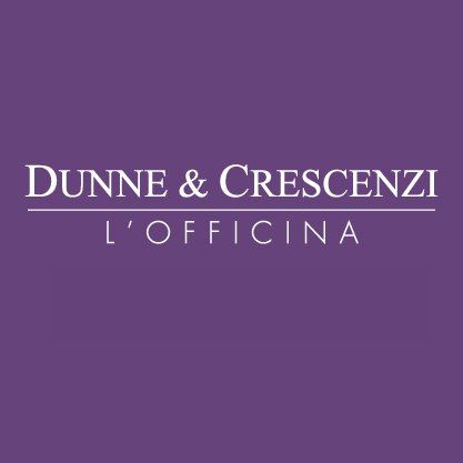 The dunne & crescenzi logo is on a purple background.