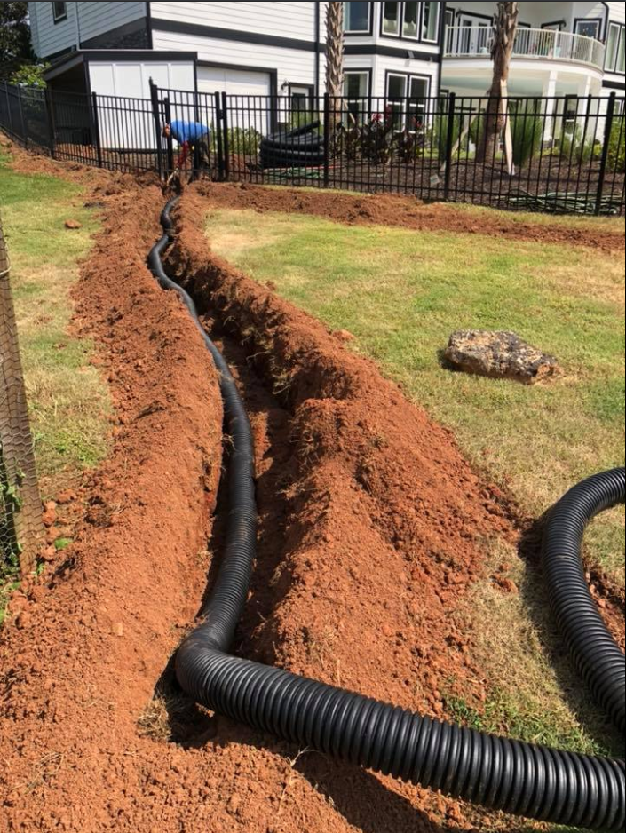 Installed Water Pipe — Watkinsville, GA — Four Seasons Lawn Maintenance