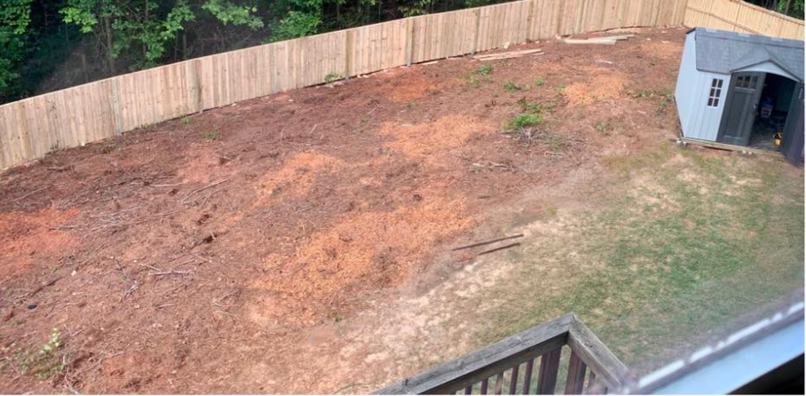 Mowed Backyard — Watkinsville, GA — Four Seasons Lawn Maintenance