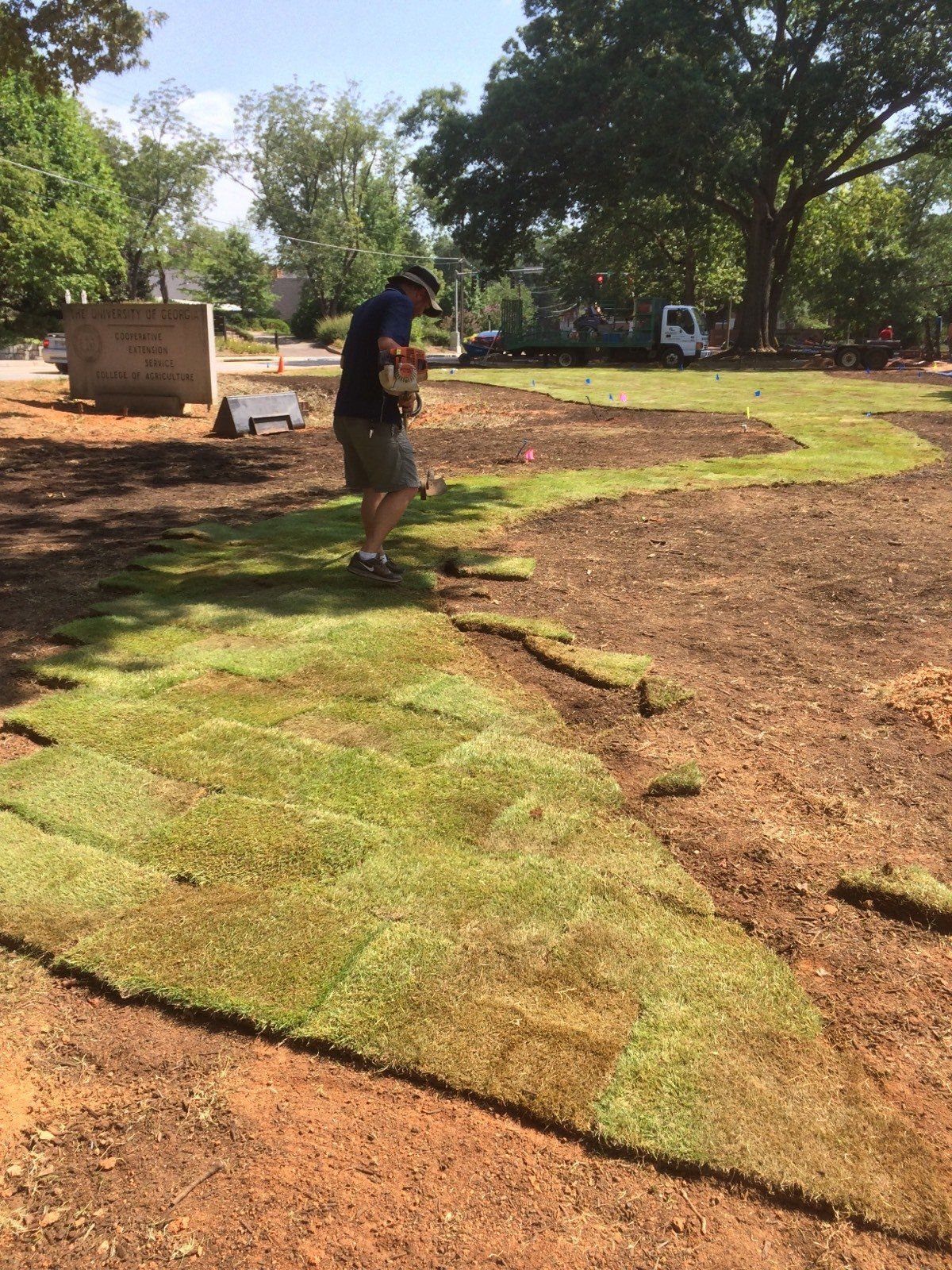 Placing Turfs — Watkinsville, GA — Four Seasons Lawn Maintenance