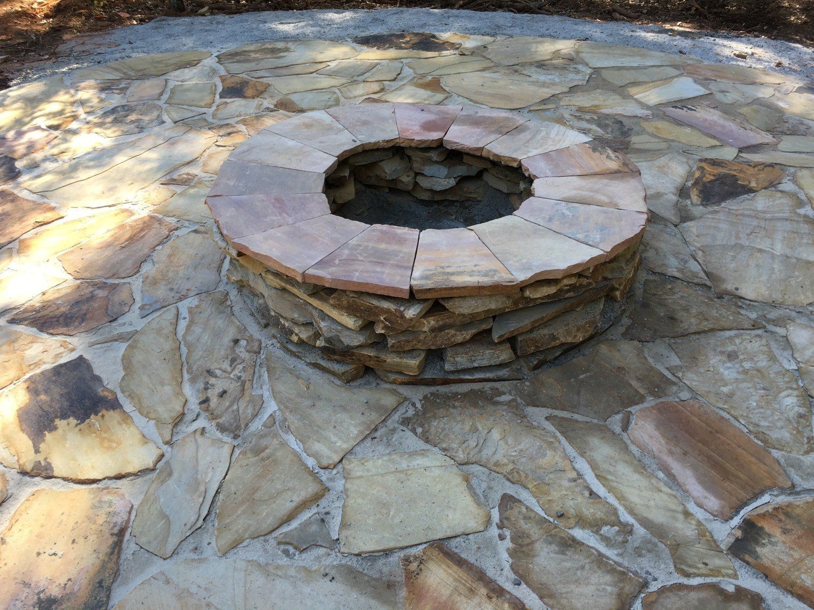 Stone Fire Pit — Watkinsville, GA — Four Seasons Lawn Maintenance