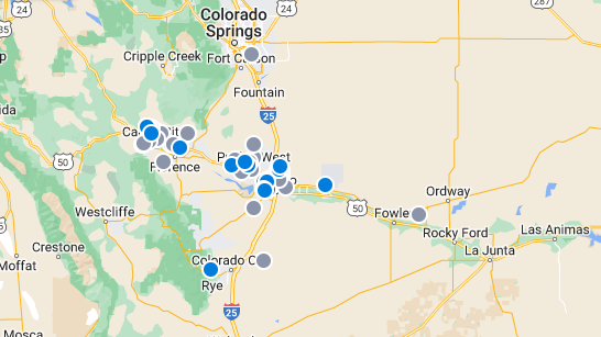 Map - Pueblo, CO - Mountain States Restoration