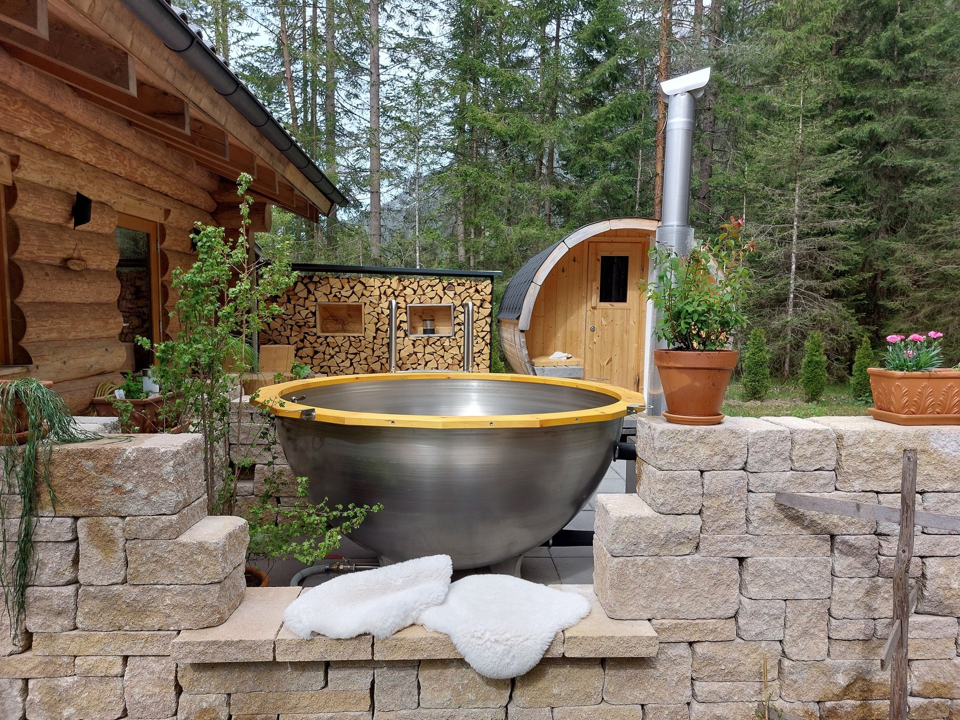 wellness, badetasse, tauchbecken