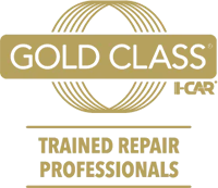 Gold Class Trained Repair Professionals logo. Gold text on a white background.