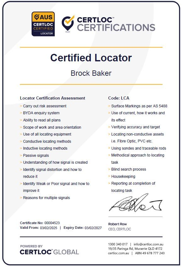 Certified Locator — Found It Down Under in Gympie, QLD