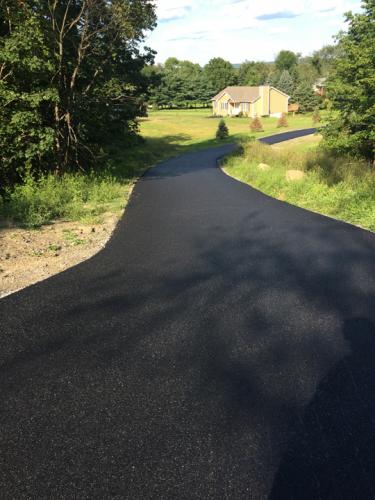 Driveway with Hot Asphalt — Middletown, NY — E. Sprague & Sons Paving Inc.