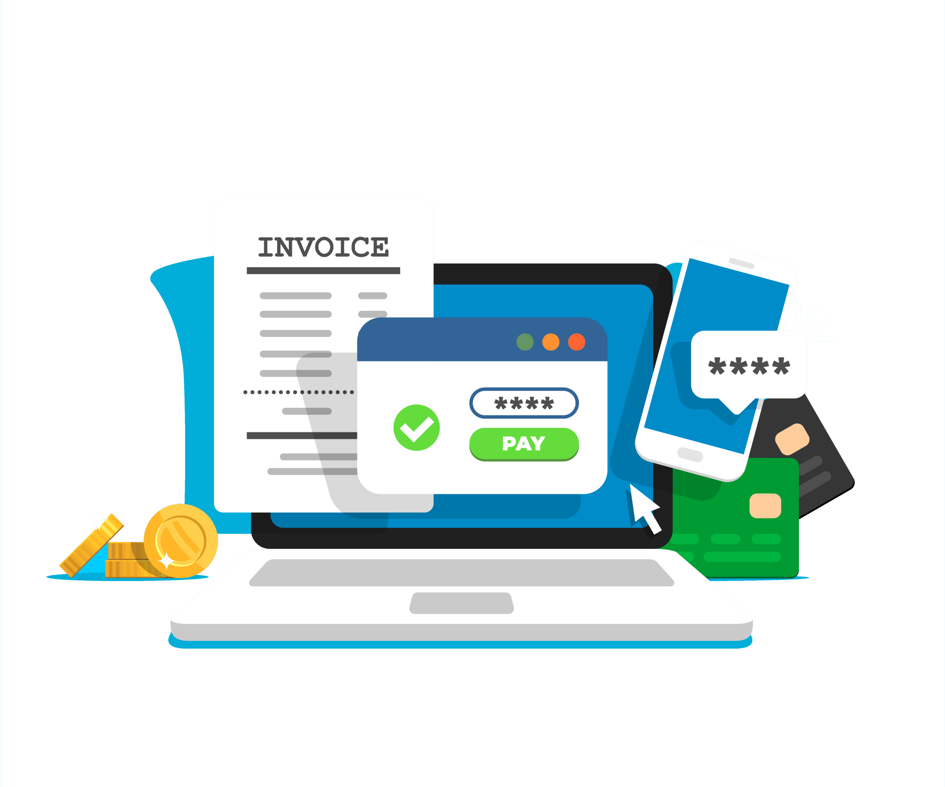 Laptop With Electronic Invoice — Columbus, GA — Accounting Technology Solutions, Inc