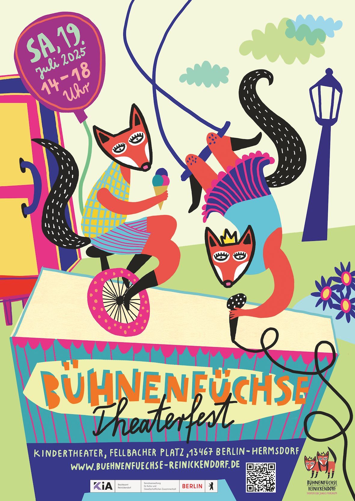 Ein Plakat für das Bühnenfuchse-Festival 2004