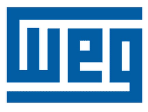 Um logotipo azul e branco para uma empresa chamada weg.