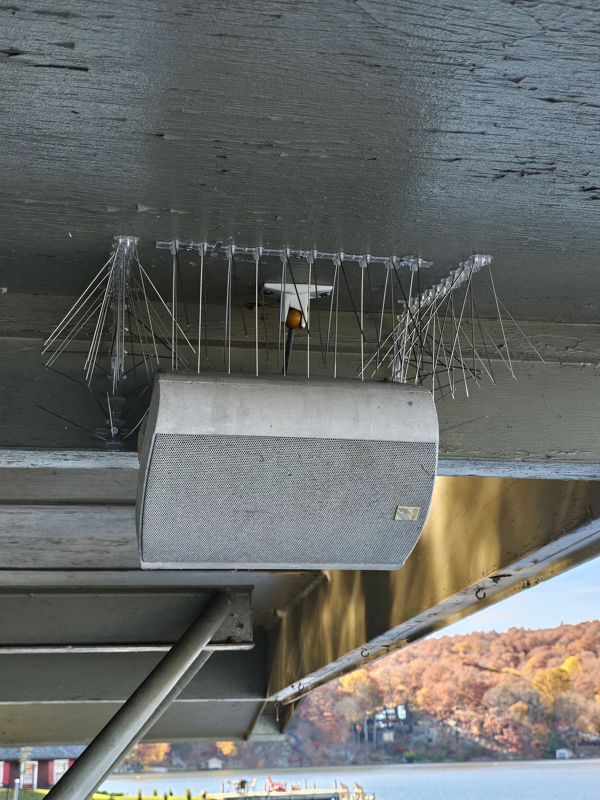 A picture of a bridge with water coming out of it