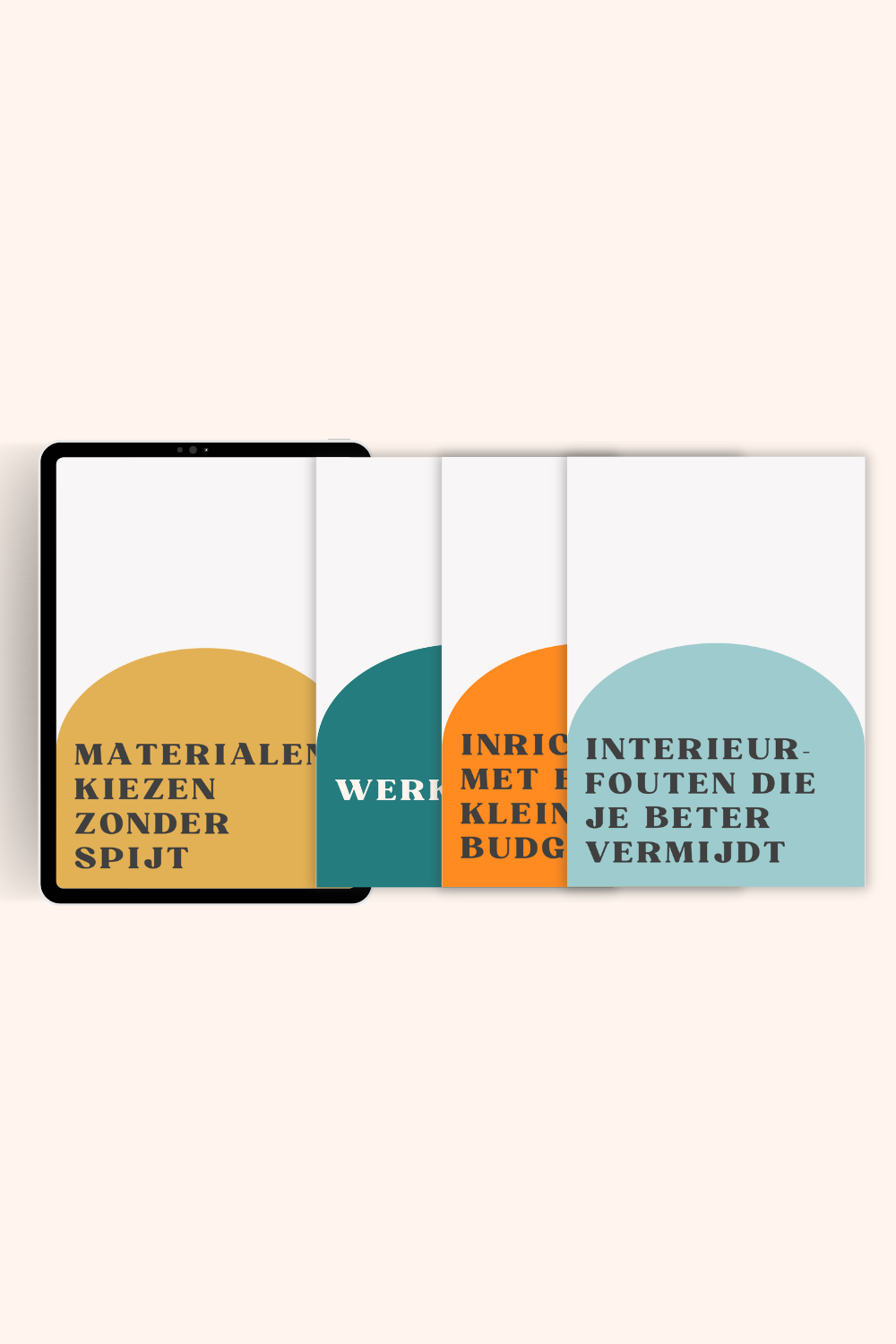 Pakket: focus op materialen en stijl met oog voor budget: 3 e-books + werkboek en checklist