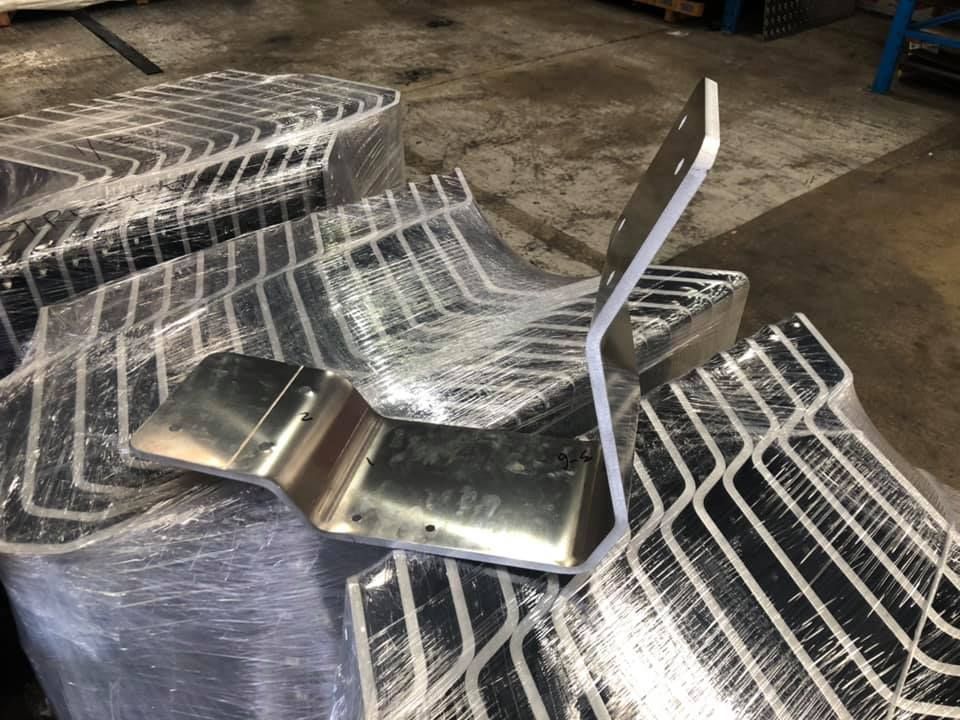 Laser Cut Aluminium Bench Seat Backs