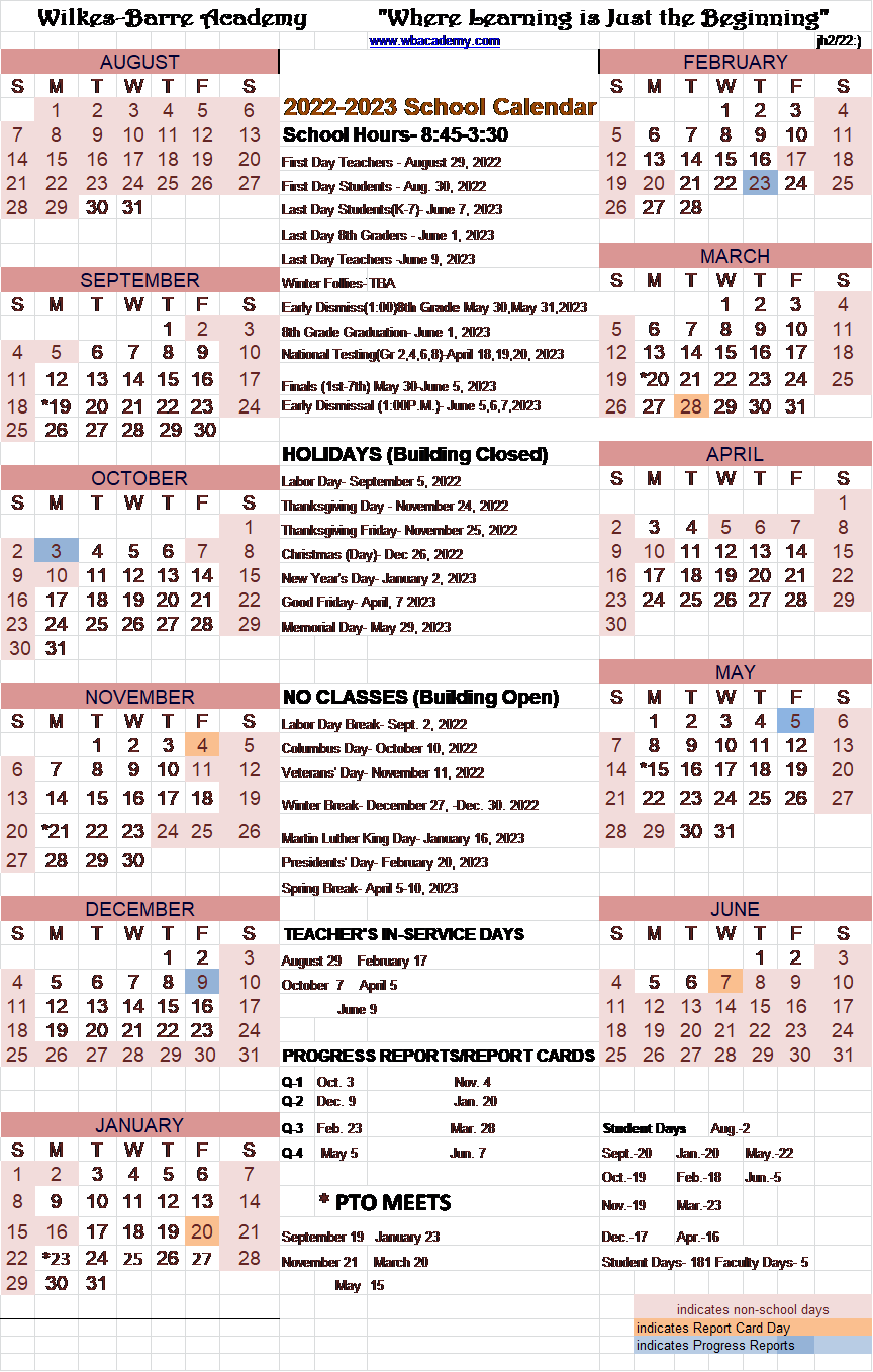 Yearly Calendar