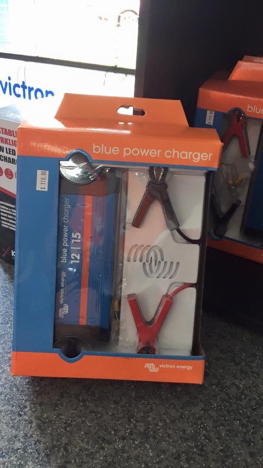 Packaging of a Blue Power Charger by Victron Energy