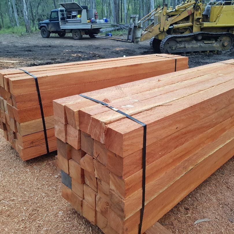 A Pile Of Wooden Fence posts — Mackay Hardwood Sales in Freshwater Point, QLD