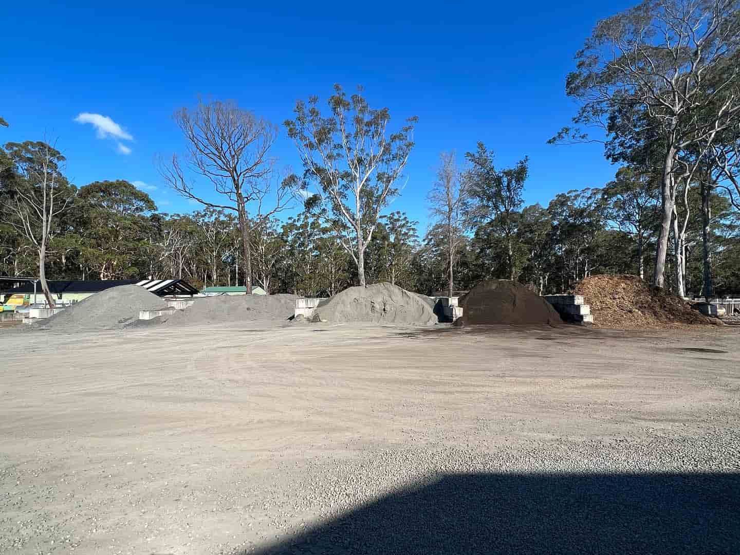 A Pile Of Dirt Is Sitting In The Middle Of A Dirt Field — JMAK Haulage & Landscapes Supplies In Falls Creek, NSW