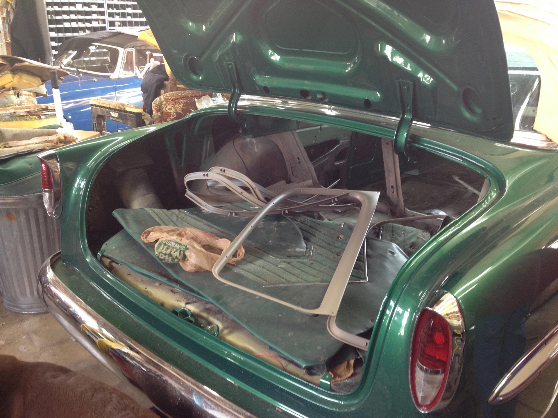 Before car trunk Interior replacement