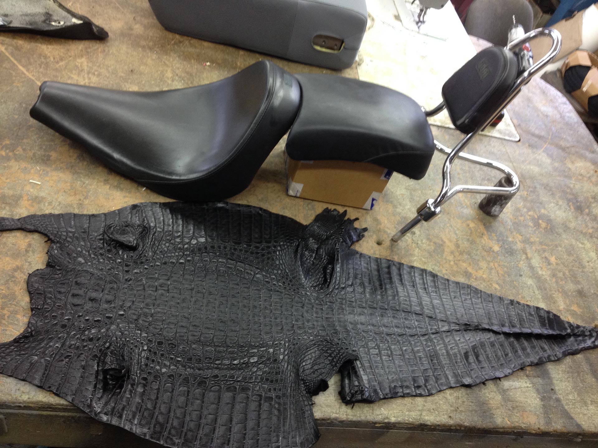 upholstered motorcycle seat