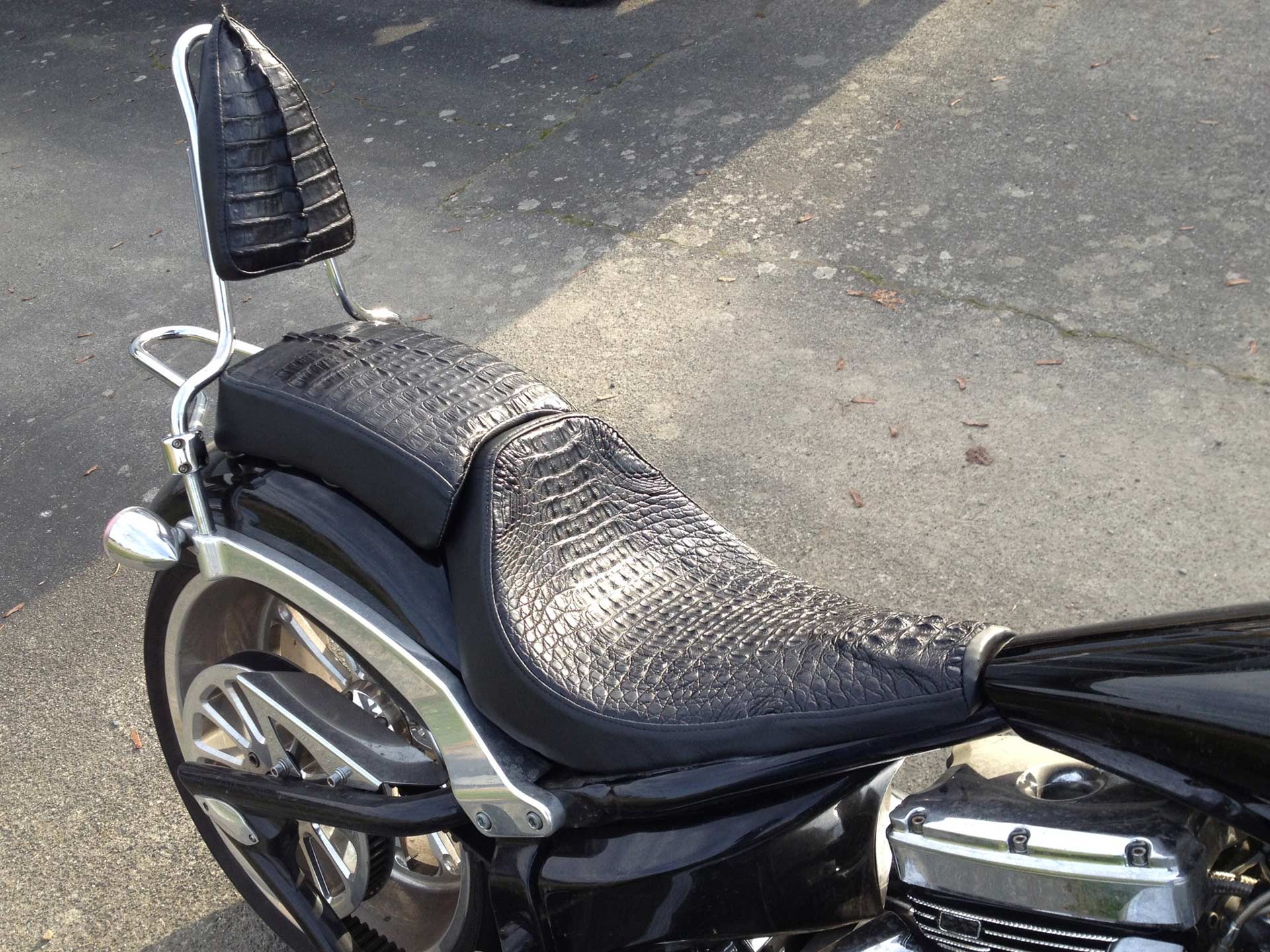 upholstered motorcycle seat