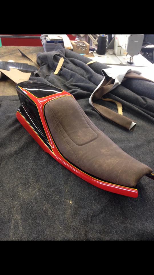 Newly Upholstered Motorcycle Seat