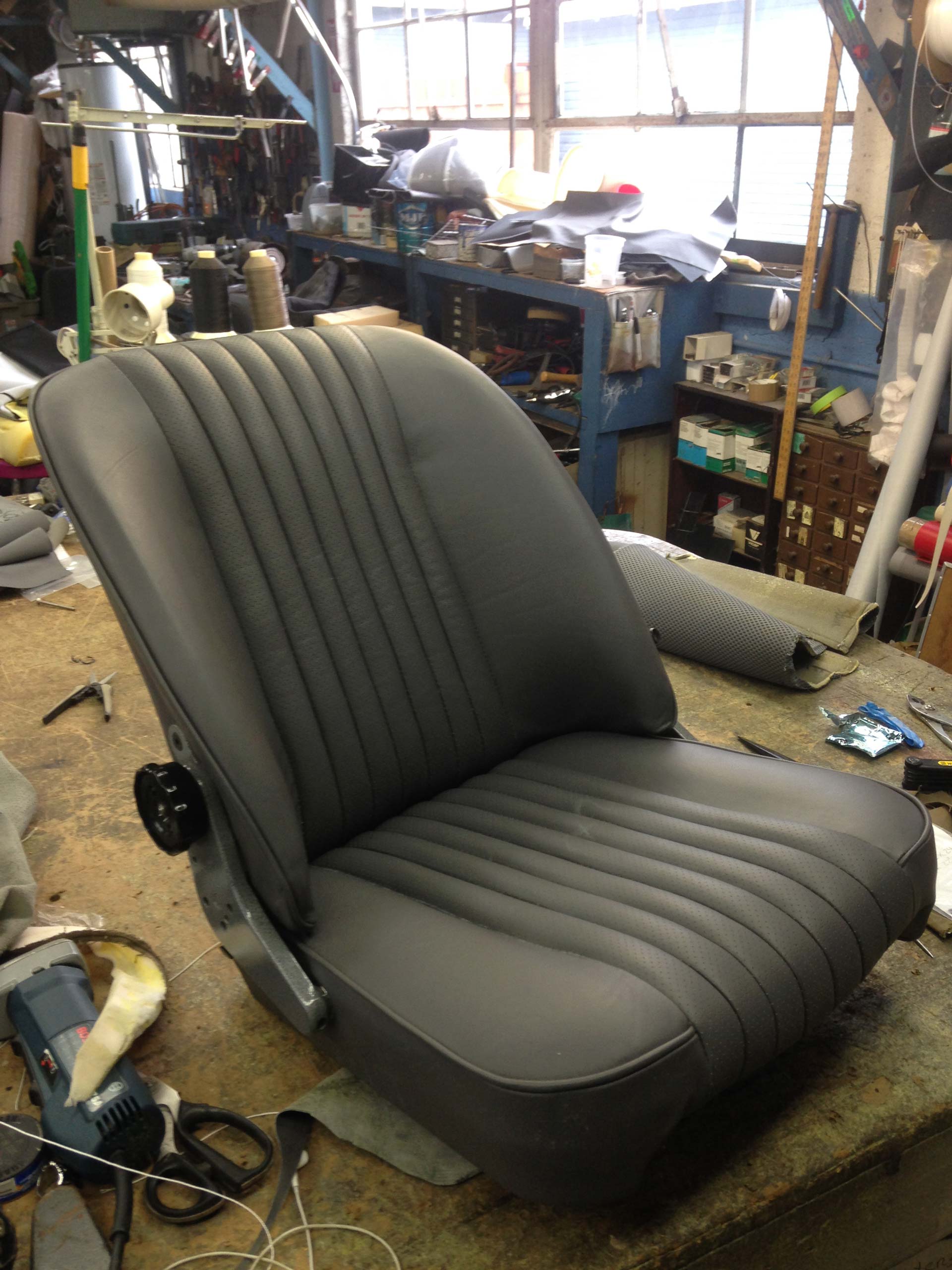Upholstered car seat