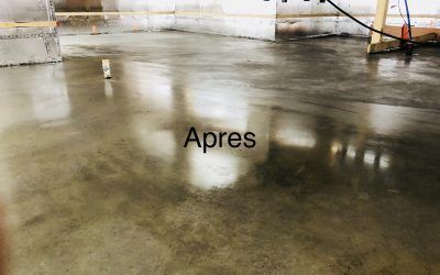 Un sol en béton avec le mot après dessus.