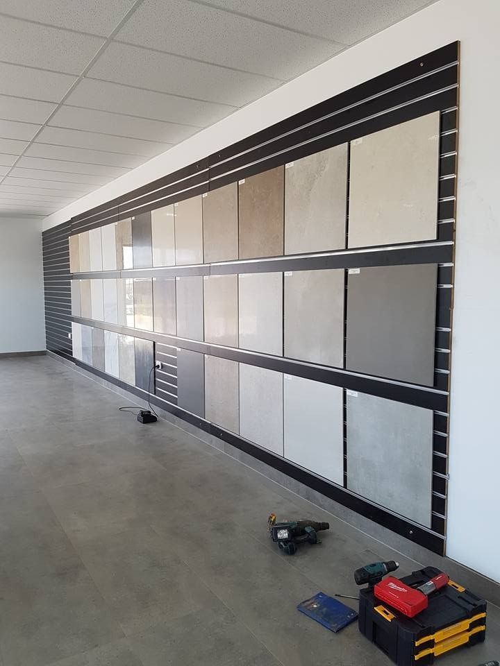 Gloss Tiles Displayed on a Wall