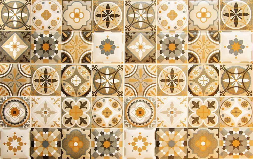 A Close Up of a Tile Wall With a Pattern on It — Northern Tile Gallery in Winnellie, NT