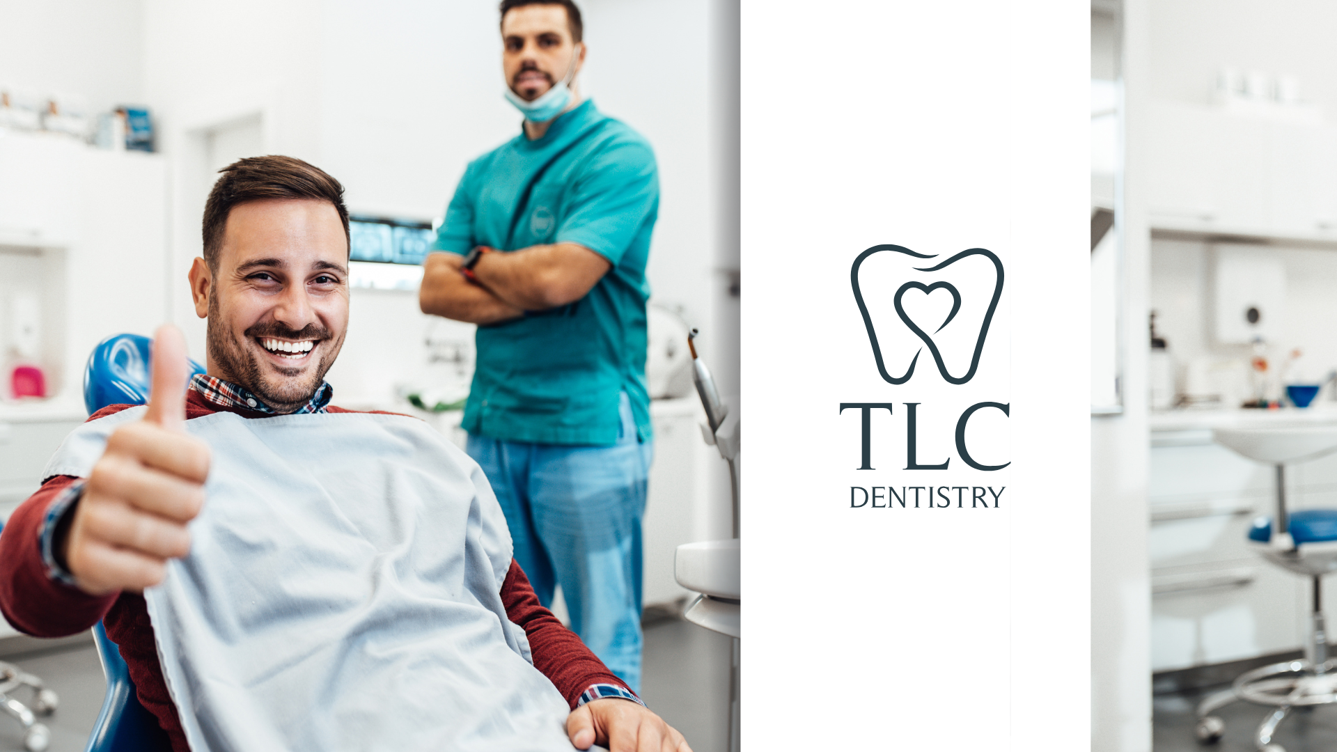 A dentist is examining a man 's teeth in a dental office.