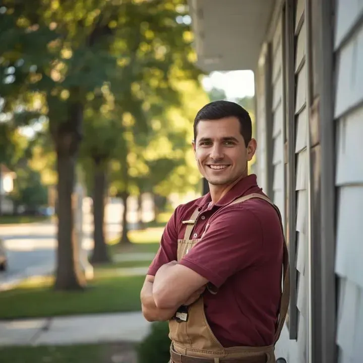 Professional Mt. Juliet handyman repairing home siding in local neighborhood