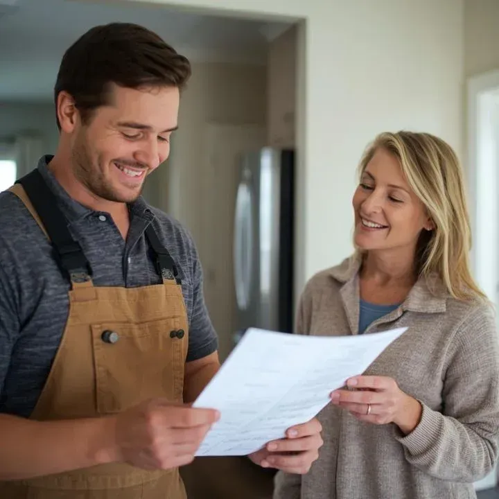 Professional handyman Mt. Juliet TN discussing home repair pricing with local homeowner