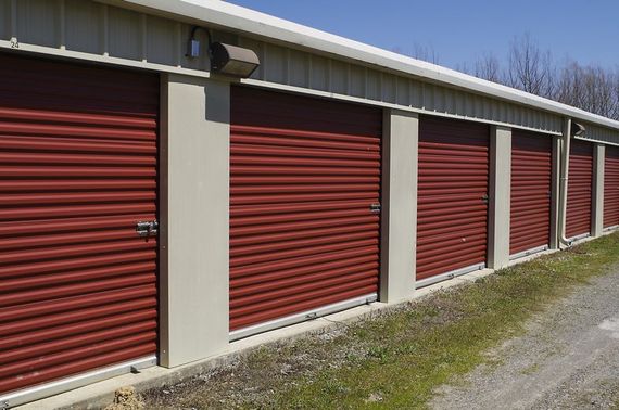Red Store Doors — Gardena, Ca — R & S Overhead Doors of South Bay