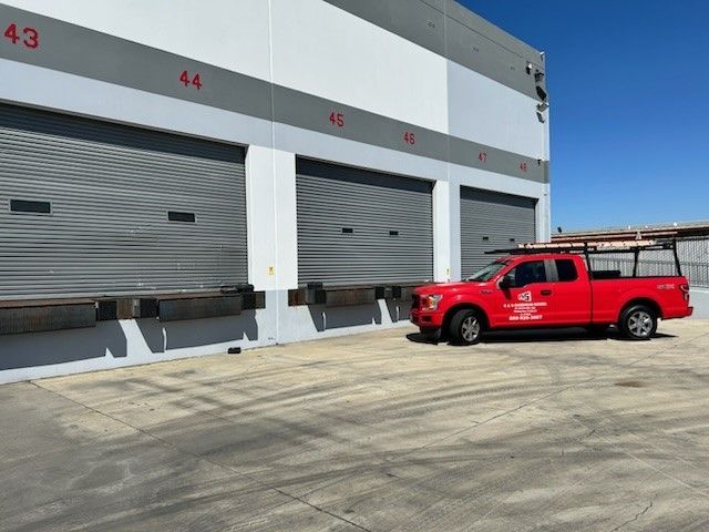 Red Store Doors — Gardena, Ca — R & S Overhead Doors of South Bay Red Store Doors — Gardena, Ca — R & S Overhead Doors of South Bay