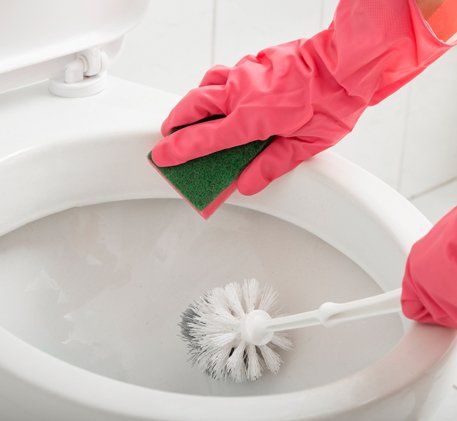 Home Cleaning — Scrubbing Toilet in Seattle, WA