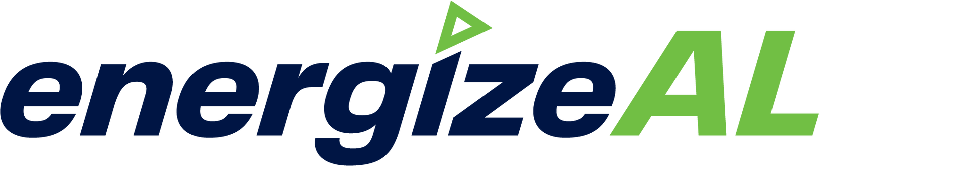 A blue and green logo for energizeal on a white background