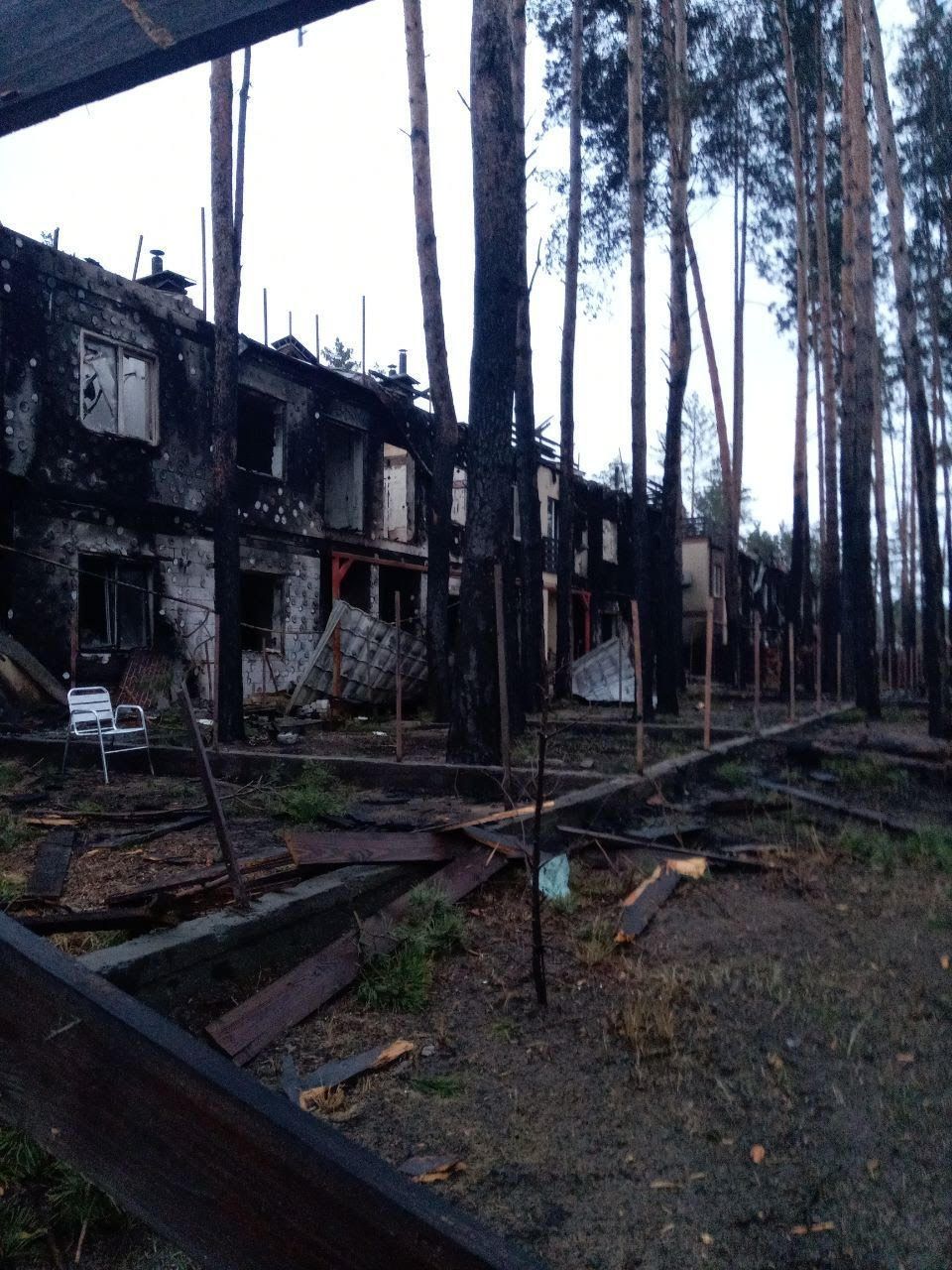 Remnants of Anika's neighborhood in Kyiv following the Russian invasion