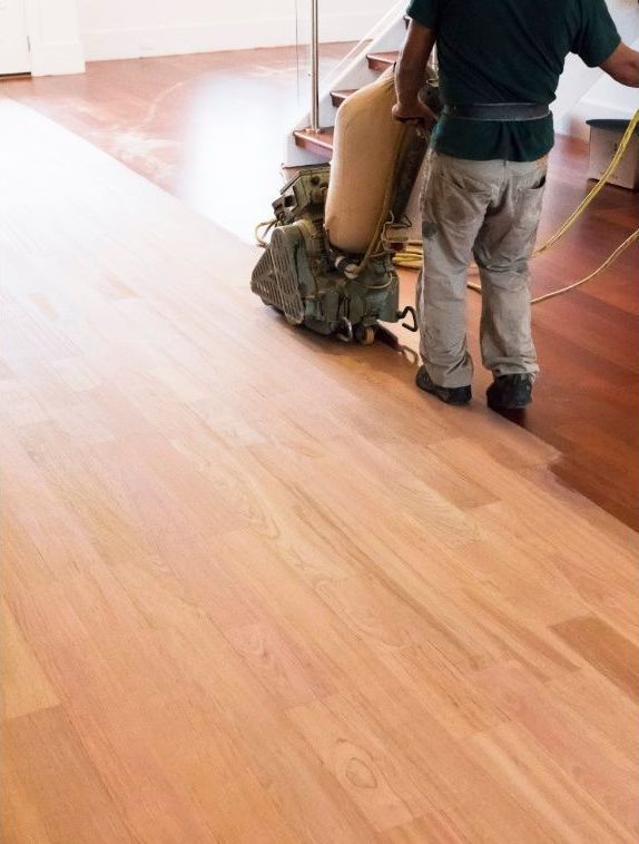 sanding wood floors before staining and sealing