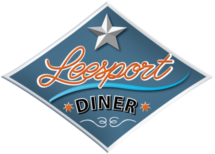 A logo for leesport diner with a star on it